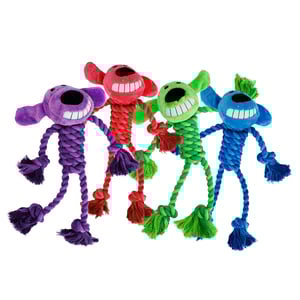 Multipet Rope Body Loofa Peluche de Cuerda Trenzada para Perro, Mediano Multipet Rope Body Loofa Peluche de Cuerda Trenzada para Perro, Mediano