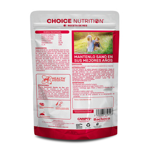 Choice Nutrition Alimento Avanzado Húmedo para Perro Adulto Todas las Razas Receta Res, 100 g