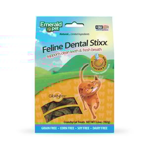 Emerald Pet Dental Stixx Premios Dentales Naturales Receta Pollo y Calabaza para Gato, 102 g Emerald Pet Dental Stixx Premios Dentales Naturales Receta Pollo y Calabaza para Gato, 102 g