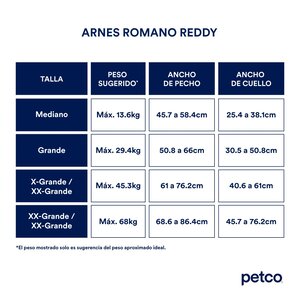 Reddy Arnés Híbrido Resistente Ajuste Romano Color Azul para Perro, Mediano