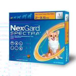 NexGard Spectra Antiplagas Masticable Desparasitante Externo e Interno para Perro, X-Chico NexGard Spectra Antiplagas Masticable Desparasitante Externo e Interno para Perro, X-Chico