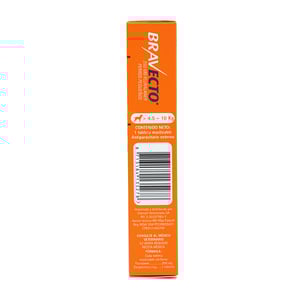 Bravecto Chew Tableta Masticable Antiparasitaria Externa para Perro, 4.5 a 10 kg