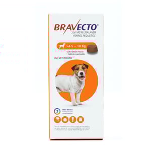 Bravecto Chew Tableta Masticable Antiparasitaria Externa para Perro, 4.5 a 10 kg Bravecto Chew Tableta Masticable Antiparasitaria Externa para Perro, 4.5 a 10 kg