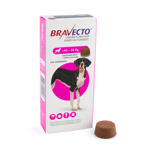 Bravecto Chew Tableta Masticable Antiparasitaria Externa para Perro, 40 a 56 kg