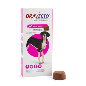 Bravecto Chew Tableta Masticable Antiparasitaria Externa para Perro, 40 a 56 kg