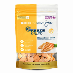 Choice Nutrition Freeze Dried Premio Liofilizado de Pechuga de Pollo para Gato, 80 g Choice Nutrition Freeze Dried Premio Liofilizado de Pechuga de Pollo para Gato, 80 g