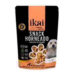 Ikai Snack Premio Horneado Natural para Perro Receta Salmón, 113 g Ikai Snack Premio Horneado Natural para Perro Receta Salmón, 113 g