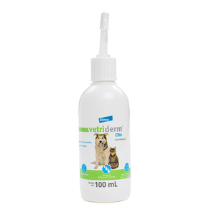 Vetriderm Oto Solución Emoliente y Humectante para Limpieza de Oídos de Perro y Gato, 100 ml