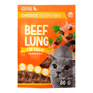 Choice Nutrition Beef Lung Premios de Pulmón de Res para Gato Adulto, 60 g