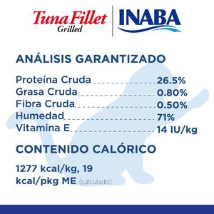 Inaba Premio Filete de Atún a la Parrilla en su Caldo para Gato Todas las Etapas de Vida, 15 g