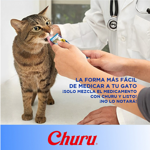 Inaba Churu Premio Cremoso Natural para Gato Todas las Etapas de Vida Receta Atún y Viera, 1 Paquete