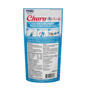 Inaba Churu Premio Cremoso Natural para Gato Todas las Etapas de Vida Variedad Atún y Atún con Viera, 1 Paquete