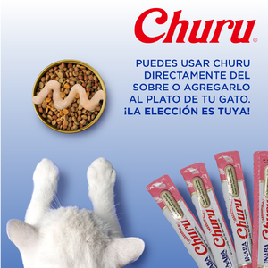 Inaba Churu Premio Cremoso Natural para Gato Todas las Etapas de Vida Variedad Atún y Atún con Viera, 1 Paquete