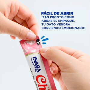 Inaba Churu Premio Cremoso Natural para Gato Todas las Etapas de Vida Variedad Atún y Atún con Viera, 1 Paquete