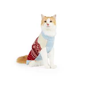 Merry Makings Suéter Tejido Diseño Copos de Nieve para Gato, Chico / Mediano