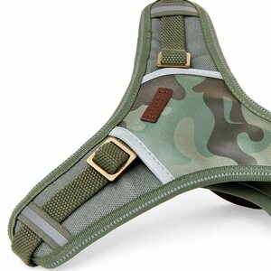 Reddy Arnés Reflejante Diseño Camuflaje Ajuste Romano para Perro, Verde