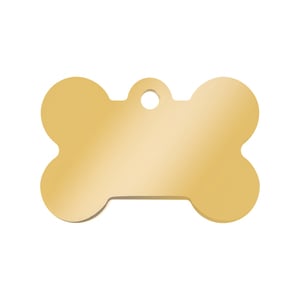Hillman Group Placa de Identificación Grabable Hueso Dorado para Perro, Grande Hillman Group Placa de Identificación Grabable Hueso Dorado para Perro, Grande