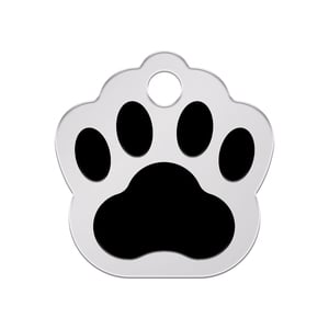 Hillman Group Placa de Identificación Grabable Huella Negra para Perro/Gato, Chico Hillman Group Placa de Identificación Grabable Huella Negra para Perro/Gato, Chico