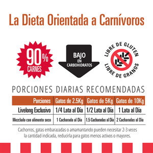 Livelong Healthy & Strong Alimento Natural Húmedo para Gato Todas las Edades Receta Delicias de Aves, 354 g