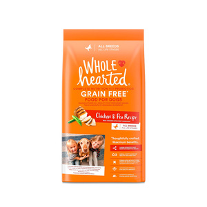 WholeHearted Libre de Granos Alimento Natural para Perro Todas las Edades Receta Pollo y Chícharo, 18.1 kg WholeHearted Libre de Granos Alimento Natural para Perro Todas las Edades Receta Pollo y Chícharo, 18.1 kg