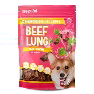 Choice Nutrition Beef Lung Premios de Pulmón de Res para Perro Adulto, 60 g Choice Nutrition Beef Lung Premios de Pulmón de Res para Perro Adulto, 60 g