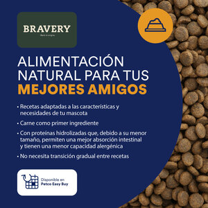 Bravery Alimento Seco Natural Libre de Granos para Cachorro Raza Pequeña Receta Pollo, 7 kg