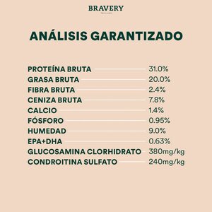 Bravery Alimento Seco Natural Libre de Granos para Cachorro Raza Pequeña Receta Pollo, 7 kg