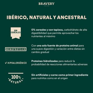 Bravery Alimento Seco Natural Libre de Granos para Cachorro Raza Pequeña Receta Pollo, 7 kg