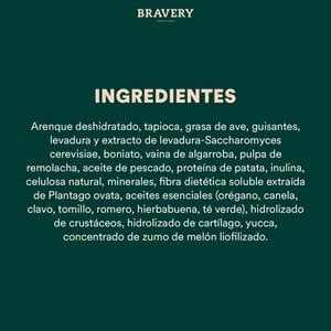 Bravery Alimento Natural Libre de Granos para Perro Adulto Raza Pequeña Receta Arenque, 7 kg
