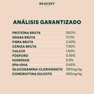 Bravery Alimento Natural Libre de Granos para Perro Adulto Raza Pequeña Receta Arenque, 7 kg