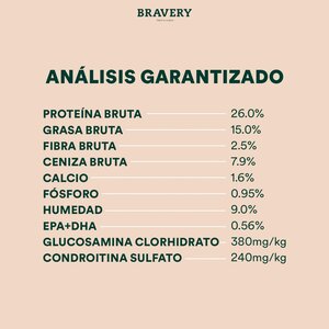 Bravery Alimento Seco Natural Libre de Granos para Perro Adulto Raza Mediana/Grande Receta Cerdo Ibérico, 12 kg