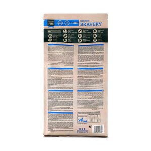 Bravery Alimento Natural Libre de Granos para Perro Adulto Raza Mediana/ Grande Receta Arenque, 12 kg