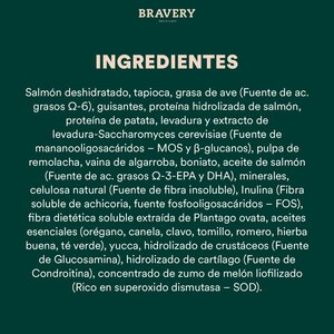 Bravery Alimento Seco Natural Libre de Granos para Gato Adulto Receta Salmón, 7 kg