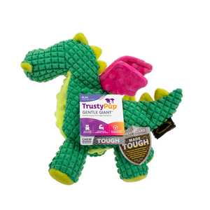 Trusty Pup Gentle Giant Dragón de Peluche Resistente para Perro, Chico