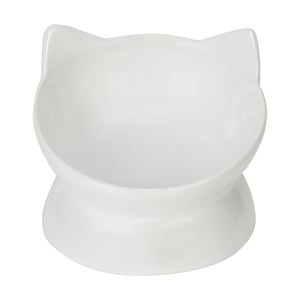 ParkLife Oscar Tilt Tazón Inclinado de Cerámica Blanco Diseño Felino para Gato, 1.25 Tazas ParkLife Oscar Tilt Tazón Inclinado de Cerámica Blanco Diseño Felino para Gato, 1.25 Tazas