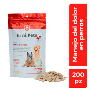 Nartex Arni Pets Analgésico y Antiinflamatorio Homeopático para Perro, 200 tabletas