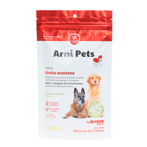 Nartex Arni Pets Analgésico y Antiinflamatorio Homeopático para Perro, 200 tabletas