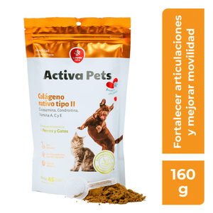 Nartex Activa Pets Suplemento Alimenticio para Articulaciones de Perros y Gatos, 160 g