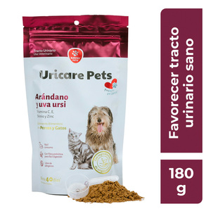 Nartex Uricare Pets Suplemento Alimenticio para el Cuidado Urinario para Perros y Gatos, 180 g