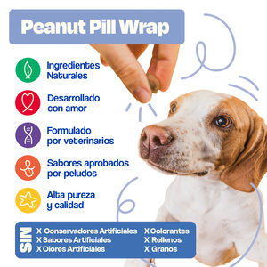 Dogelthy Peanut Pill Wrap Recubrimiento para Medicamentos Sabor Crema de Cacahuate para Perro, 200 g