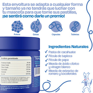Dogelthy Peanut Pill Wrap Recubrimiento para Medicamentos Sabor Crema de Cacahuate para Perro, 200 g