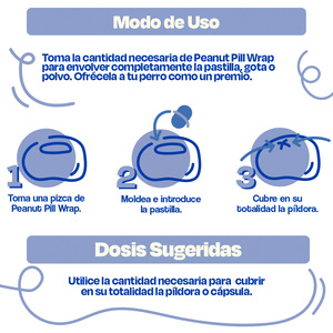 Dogelthy Peanut Pill Wrap Recubrimiento para Medicamentos Sabor Crema de Cacahuate para Perro, 200 g