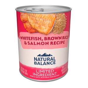 Natural Balance Alimento Húmedo Natural de Ingredientes Limitados para Perro Adulto Receta Pescado Blanco, 368 g