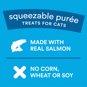 WholeHearted Squeezable Premio Cremoso para Gato Todas las Edades Receta Salmón, 56 g