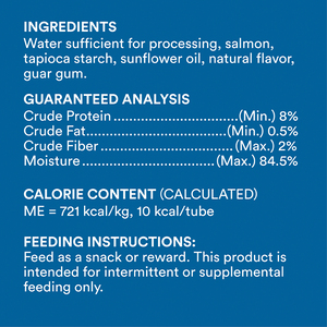 WholeHearted Squeezable Premio Cremoso para Gato Todas las Edades Receta Salmón, 56 g