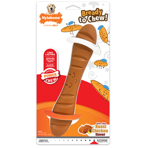 Nylabone Power Chew Juguete Masticable Diseño Baguette Sabor Pollo Rostizado para Perro, Grande Nylabone Power Chew Juguete Masticable Diseño Baguette Sabor Pollo Rostizado para Perro, Grande