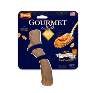Nylabone Gourmet Strong Chew Juguete Masticable Diseño Varita Sabor Mantequilla de Maní para Perro, Mediano Nylabone Gourmet Strong Chew Juguete Masticable Diseño Varita Sabor Mantequilla de Maní para Perro, Mediano