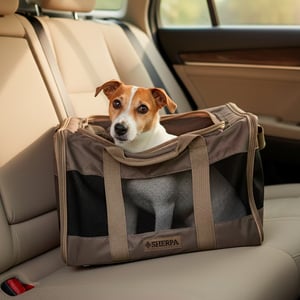Sherpa Transportadora de Tela Deluxe Driftwood Color Gris para Perro, Grande Sherpa Transportadora de Tela Deluxe Driftwood Color Gris para Perro, Grande