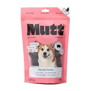 Mutt Músculos Fuertes Premios Tipo Jerky para Perro Adulto Receta Hígado de Cerdo, 100 g Mutt Músculos Fuertes Premios Tipo Jerky para Perro Adulto Receta Hígado de Cerdo, 100 g
