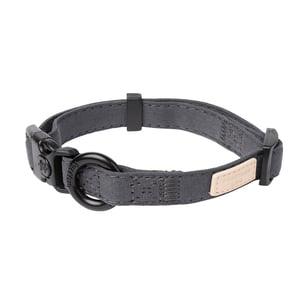 FuzzYard Life Collar Gris con Doble Seguro Broche y Botón de Bloqueo para Perro, Chico FuzzYard Life Collar Gris con Doble Seguro Broche y Botón de Bloqueo para Perro, Chico